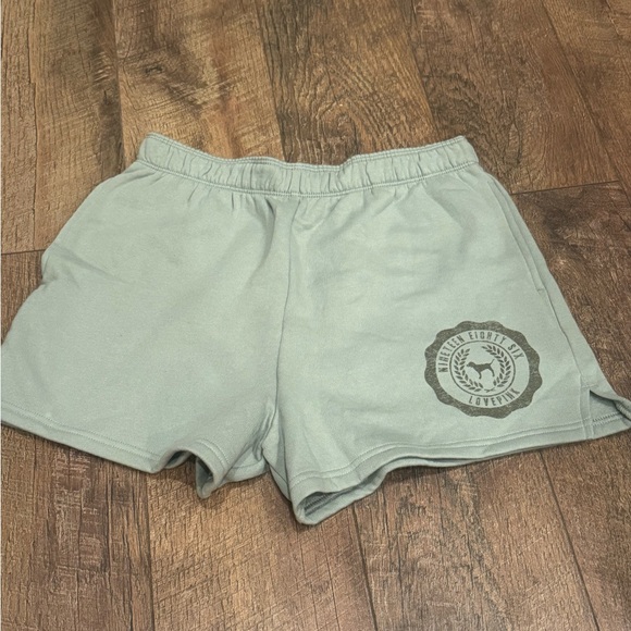 PINK Victoria's Secret Pants - PINK Victoria's Secret Sage Green Cotton Athletic Shorts